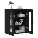 vidaXL Dulap, negru, 69,5x34x90 cm, lemn compozit