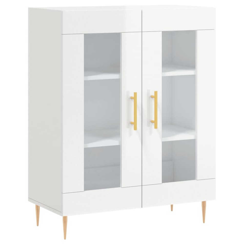 vidaXL Dulap, alb extralucios, 69,5x34x90 cm, lemn compozit