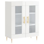 vidaXL Dulap, alb extralucios, 69,5x34x90 cm, lemn compozit