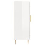vidaXL Dulap, alb extralucios, 69,5x34x90 cm, lemn compozit