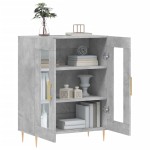 vidaXL Dulap, gri beton, 69,5x34x90 cm, lemn compozit