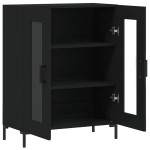 vidaXL Dulap, negru, 69,5x34x90 cm, lemn compozit