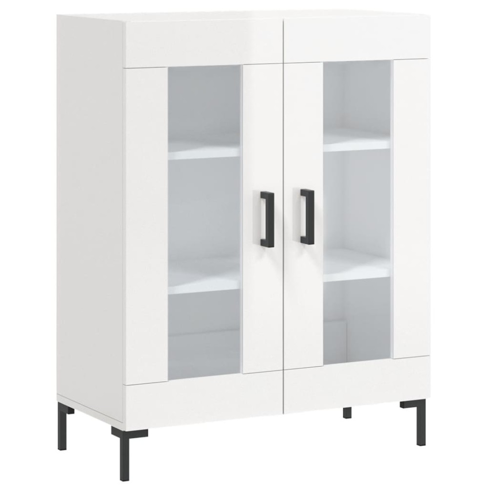 vidaXL Dulap, alb extralucios, 69,5x34x90 cm, lemn compozit