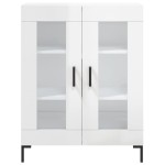 vidaXL Dulap, alb extralucios, 69,5x34x90 cm, lemn compozit