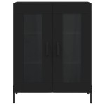 vidaXL Dulap, negru, 69,5x34x90 cm, lemn compozit