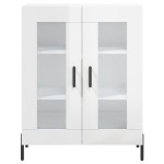 vidaXL Dulap, alb extralucios, 69,5x34x90 cm, lemn compozit