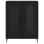 vidaXL Dulap, negru, 69,5x34x90 cm, lemn compozit
