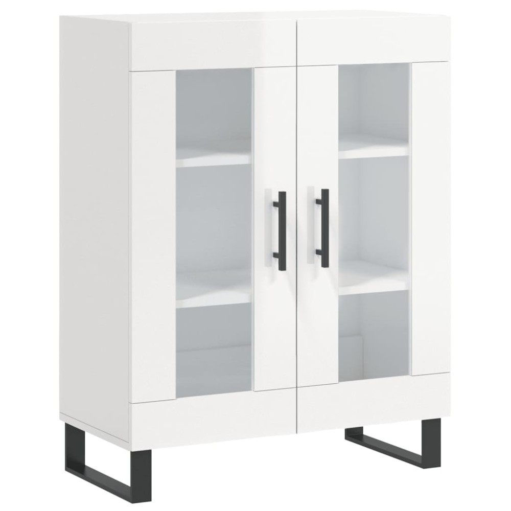 vidaXL Dulap, alb extralucios, 69,5x34x90 cm, lemn compozit