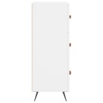 vidaXL Comodă cu sertare, alb, 69,5x34x90 cm, lemn compozit