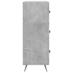 vidaXL Comodă cu sertare, gri beton, 69,5x34x90 cm, lemn prelucrat