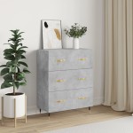 vidaXL Servantă, gri beton, 69,5x34x90 cm, lemn compozit vidaXL Servantă, gri beton, 69,5x34x90 cm, lemn compozit