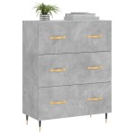 vidaXL Servantă, gri beton, 69,5x34x90 cm, lemn compozit vidaXL Servantă, gri beton, 69,5x34x90 cm, lemn compozit