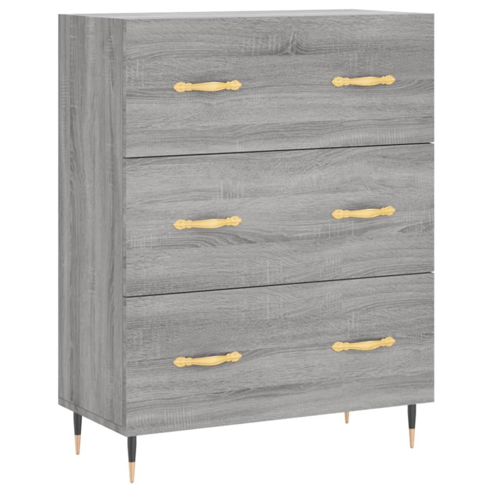 vidaXL Servantă, gri sonoma, 69,5x34x90 cm, lemn compozit
