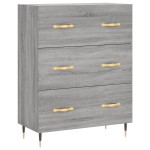 vidaXL Servantă, gri sonoma, 69,5x34x90 cm, lemn compozit vidaXL Servantă, gri sonoma, 69,5x34x90 cm, lemn compozit