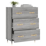 vidaXL Servantă, gri sonoma, 69,5x34x90 cm, lemn compozit vidaXL Servantă, gri sonoma, 69,5x34x90 cm, lemn compozit