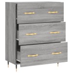 vidaXL Servantă, gri sonoma, 69,5x34x90 cm, lemn compozit vidaXL Servantă, gri sonoma, 69,5x34x90 cm, lemn compozit
