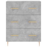 vidaXL Servantă, gri beton, 69,5x34x90 cm, lemn compozit