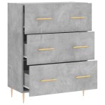 vidaXL Servantă, gri beton, 69,5x34x90 cm, lemn compozit