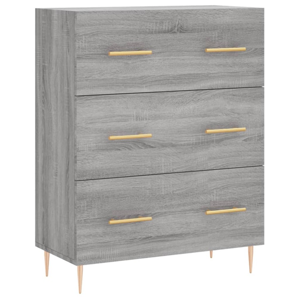 vidaXL Servantă, gri sonoma, 69,5x34x90 cm, lemn compozit