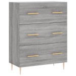 vidaXL Servantă, gri sonoma, 69,5x34x90 cm, lemn compozit