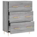 vidaXL Servantă, gri sonoma, 69,5x34x90 cm, lemn compozit
