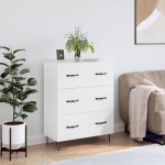 vidaXL Servantă, alb, 69,5x34x90 cm, lemn compozit vidaXL Servantă, alb, 69,5x34x90 cm, lemn compozit