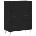 vidaXL Servantă, negru, 69,5x34x90 cm, lemn compozit