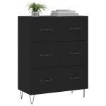 vidaXL Servantă, negru, 69,5x34x90 cm, lemn compozit
