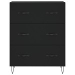 vidaXL Servantă, negru, 69,5x34x90 cm, lemn compozit
