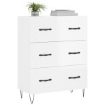 vidaXL Servantă, alb extralucios, 69,5x34x90 cm, lemn compozit vidaXL Servantă, alb extralucios, 69,5x34x90 cm, lemn compozit
