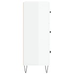 vidaXL Servantă, alb extralucios, 69,5x34x90 cm, lemn compozit vidaXL Servantă, alb extralucios, 69,5x34x90 cm, lemn compozit