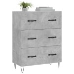vidaXL Servantă, gri beton, 69,5x34x90 cm, lemn compozit