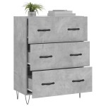 vidaXL Servantă, gri beton, 69,5x34x90 cm, lemn compozit