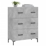 vidaXL Servantă, gri beton, 69,5x34x90 cm, lemn compozit vidaXL Servantă, gri beton, 69,5x34x90 cm, lemn compozit