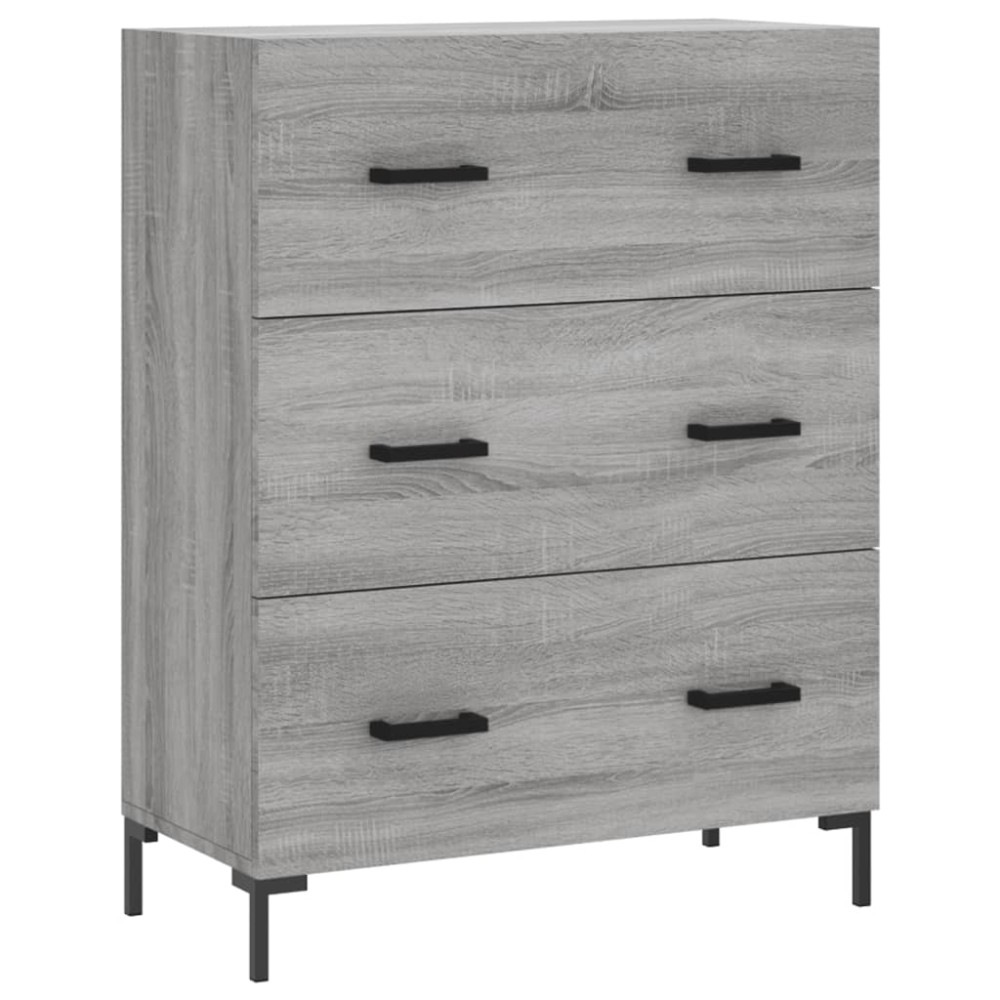 vidaXL Servantă, gri sonoma, 69,5x34x90 cm, lemn compozit