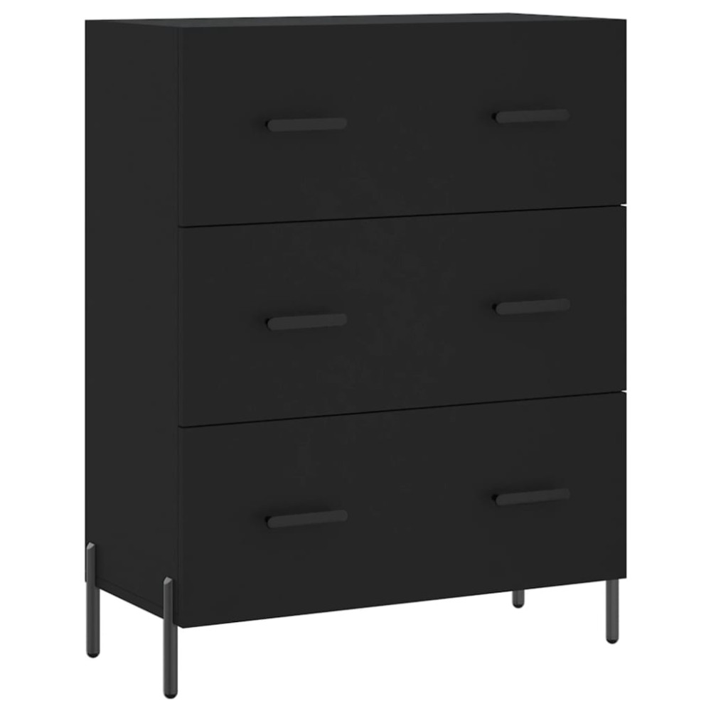 vidaXL Servantă, negru, 69,5x34x90 cm, lemn compozit