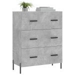 vidaXL Servantă, gri beton, 69,5x34x90 cm, lemn compozit vidaXL Servantă, gri beton, 69,5x34x90 cm, lemn compozit