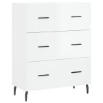 vidaXL Servantă, alb extralucios, 69,5x34x90 cm, lemn compozit vidaXL Servantă, alb extralucios, 69,5x34x90 cm, lemn compozit