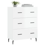 vidaXL Servantă, alb extralucios, 69,5x34x90 cm, lemn compozit vidaXL Servantă, alb extralucios, 69,5x34x90 cm, lemn compozit