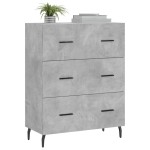 vidaXL Servantă, gri beton, 69,5x34x90 cm, lemn compozit