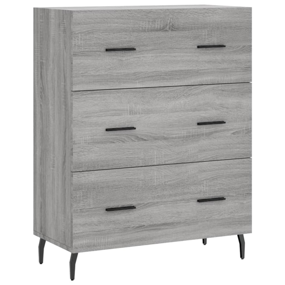 vidaXL Servantă, gri sonoma, 69,5x34x90 cm, lemn compozit