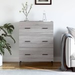 vidaXL Servantă, gri sonoma, 69,5x34x90 cm, lemn compozit vidaXL Servantă, gri sonoma, 69,5x34x90 cm, lemn compozit