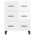 vidaXL Servantă, alb extralucios, 69,5x34x90 cm, lemn compozit