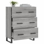 vidaXL Servantă, gri sonoma, 69,5x34x90 cm, lemn compozit vidaXL Servantă, gri sonoma, 69,5x34x90 cm, lemn compozit