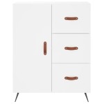 vidaXL Servantă, alb, 69,5x34x90 cm, lemn compozit
