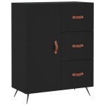 vidaXL Servantă, negru, 69,5x34x90 cm, lemn compozit
