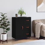 vidaXL Servantă, negru, 69,5x34x90 cm, lemn compozit