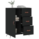 vidaXL Servantă, negru, 69,5x34x90 cm, lemn compozit