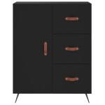 vidaXL Servantă, negru, 69,5x34x90 cm, lemn compozit