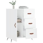 vidaXL Servantă, alb extralucios, 69,5x34x90 cm, lemn compozit